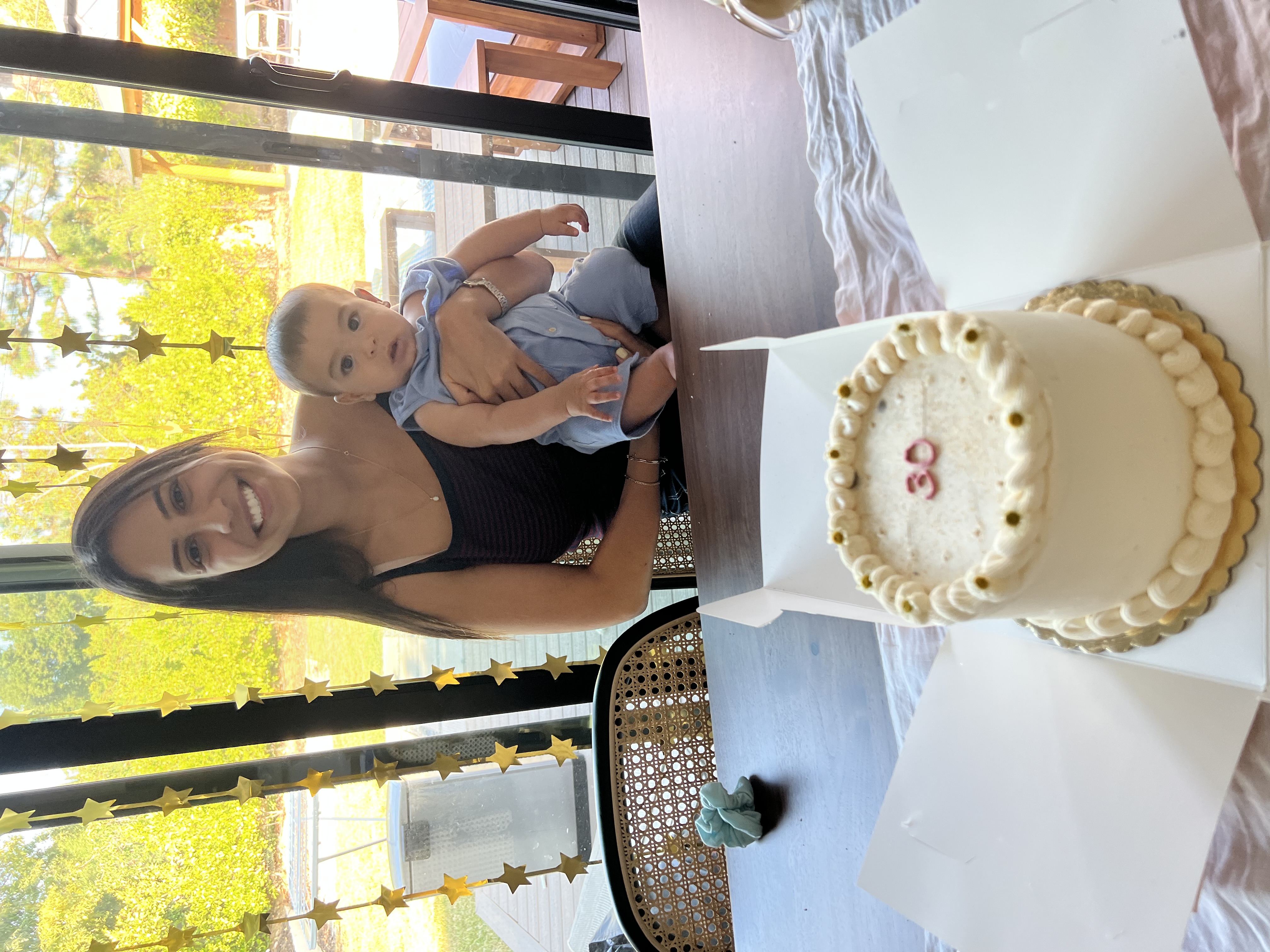 Beautiful moment - you and our precious baby boy celebrating your 30th birthday